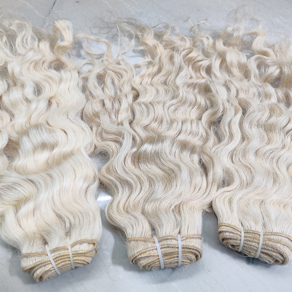Blonde curly Hair Extensions