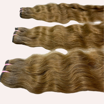 3 Bundle deal Honey Blonde Wavy Hair Extensions