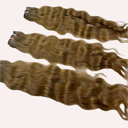 3 Bundle deal Honey Blonde Wavy Hair Extensions