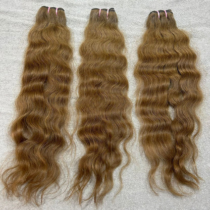 3 Bundle deal Honey Blonde Wavy Hair Extensions