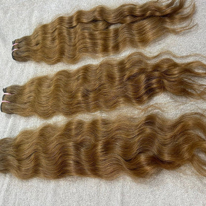 3 Bundle deal Honey Blonde Wavy Hair Extensions