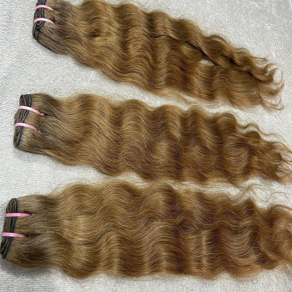 3 Bundle deal Honey Blonde Wavy Hair Extensions