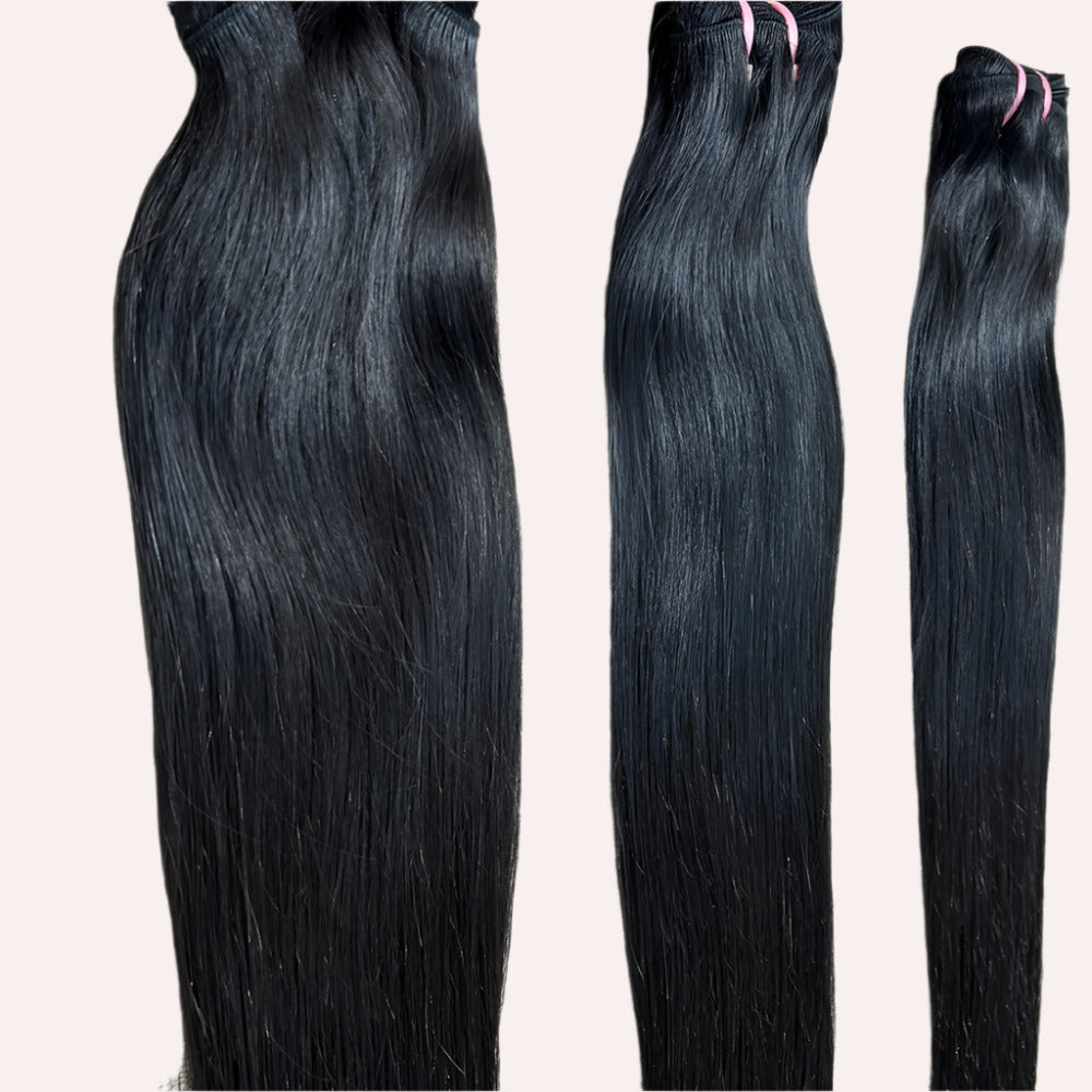 3 Bundle deal Raw Natural Straight Hair Extensions