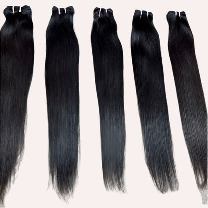 5 Bundle deal Raw Natural Straight Hair Extensions