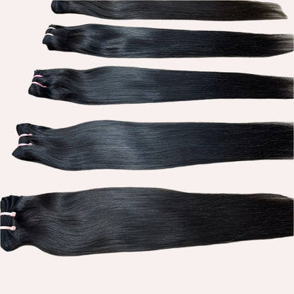 5 Bundle deal Raw Natural Straight Hair Extensions