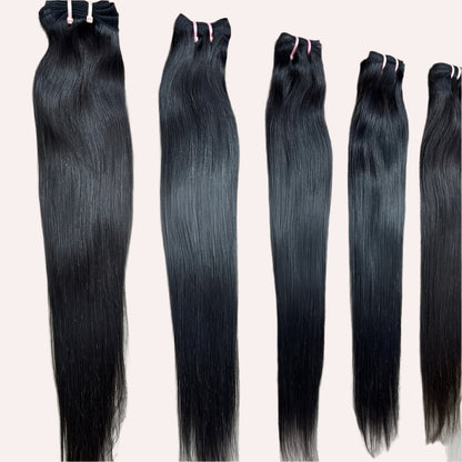 5 Bundle deal Raw Natural Straight Hair Extensions