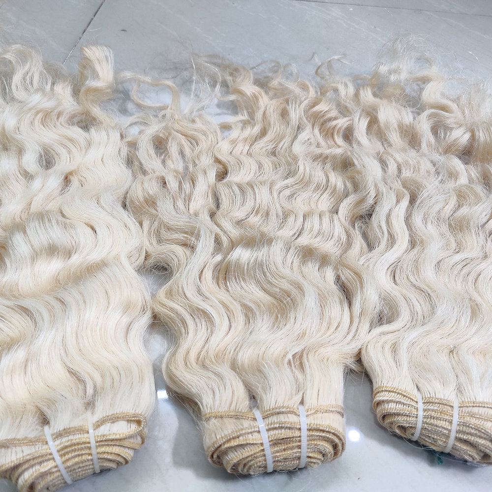 Blonde curly Hair Extensions
