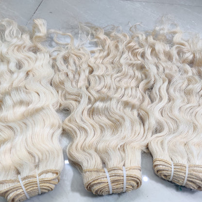 Blonde curly Hair Extensions