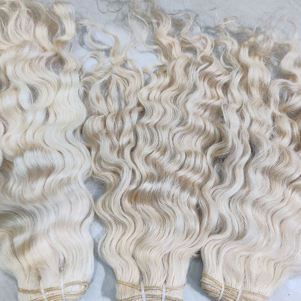 Blonde curly Hair Extensions