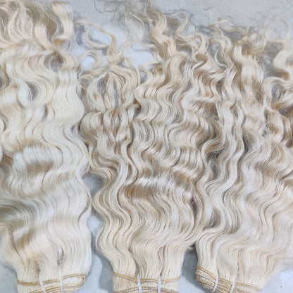 Blonde curly Hair Extensions