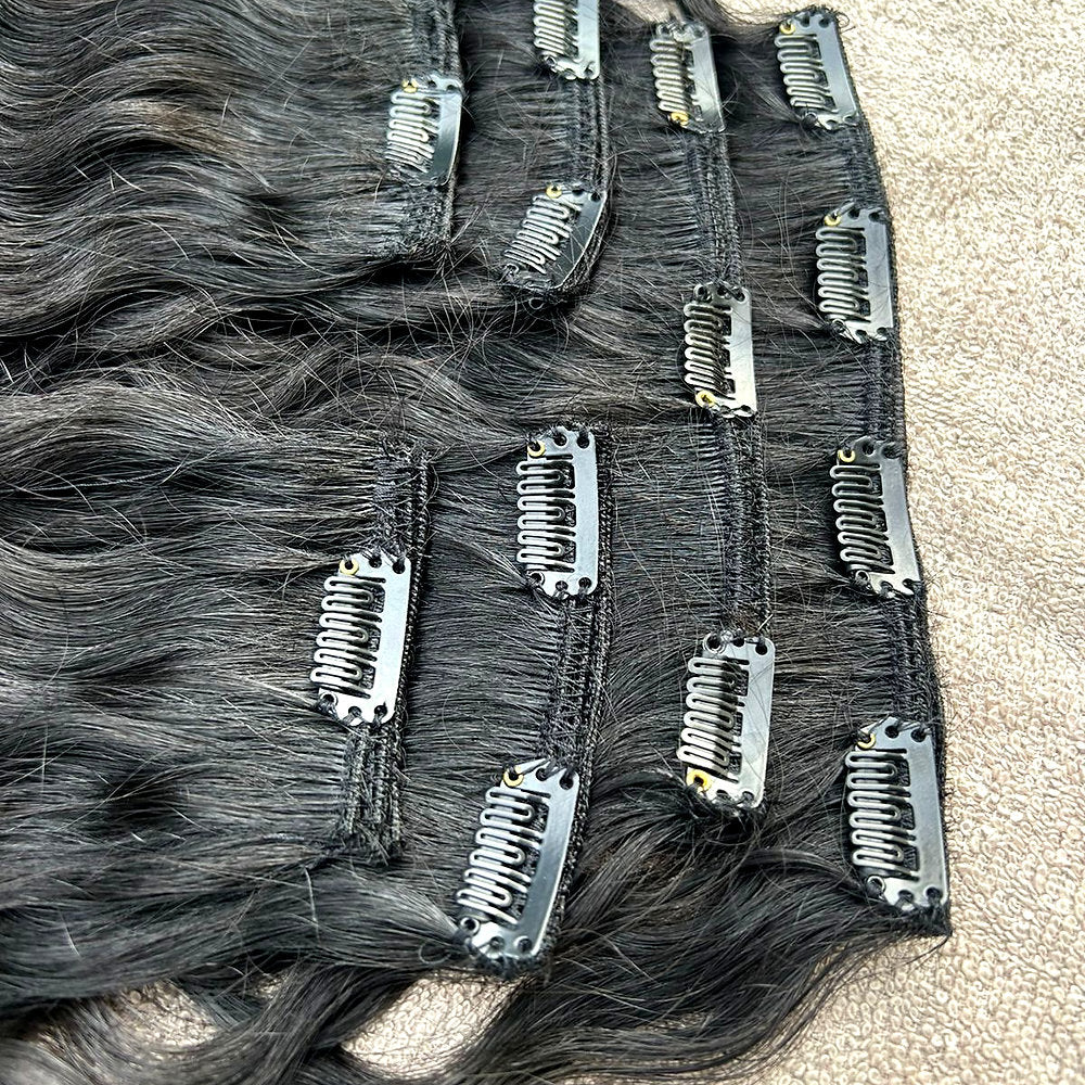 Clip In Raw Natural Curly Hair Extensions