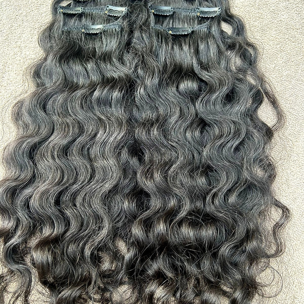 Clip In Raw Natural Curly Hair Extensions