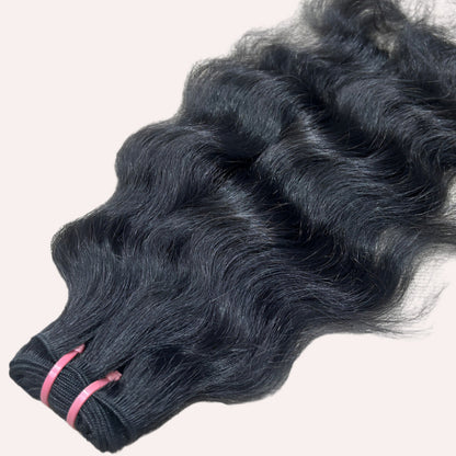 Raw Natural Deep Wavy Hair Extensions