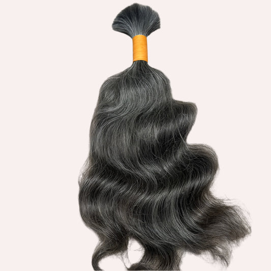 RAW NATURAL GREY BULK WAVY BUNDLES