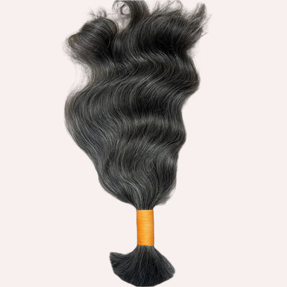 RAW NATURAL GREY BULK WAVY BUNDLES