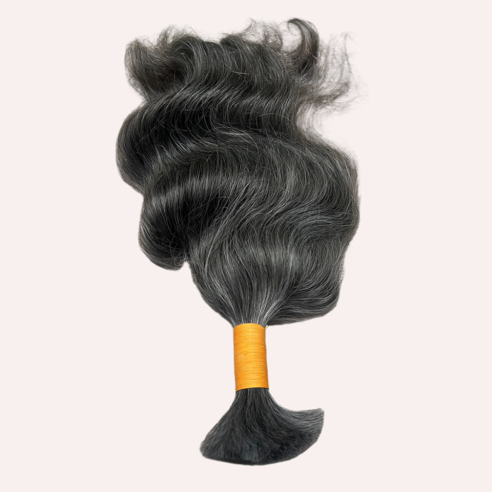 RAW NATURAL GREY BULK WAVY BUNDLES