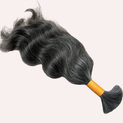 RAW NATURAL GREY BULK WAVY BUNDLES