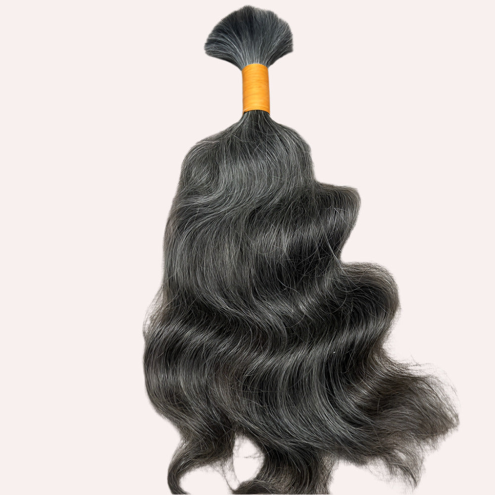 RAW NATURAL GREY BULK WAVY BUNDLES
