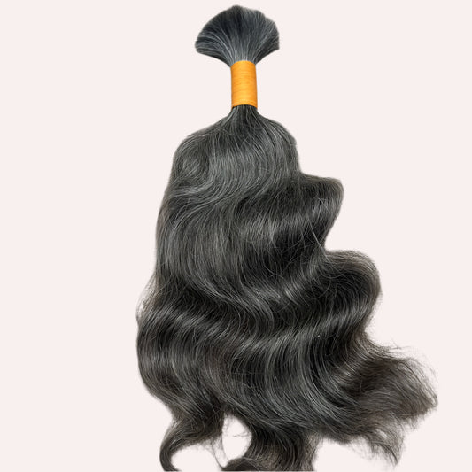 RAW NATURAL GREY BULK WAVY BUNDLES