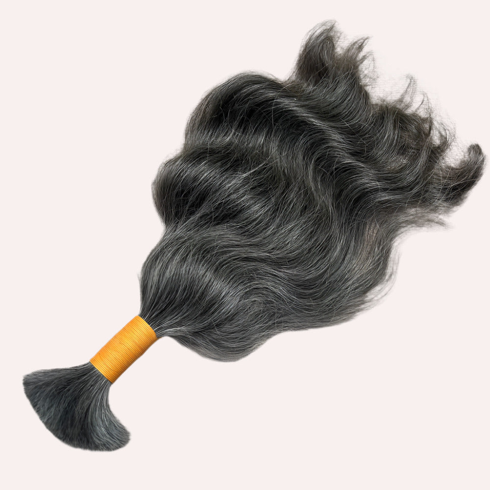 RAW NATURAL GREY BULK WAVY BUNDLES