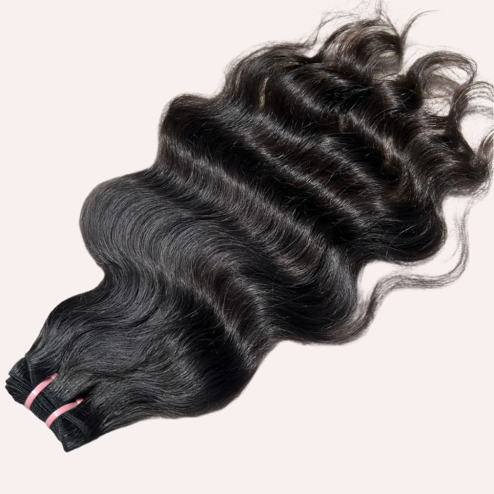 RAW NATURAL WAVY HAIR EXTENSIONS