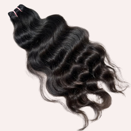 RAW NATURAL WAVY HAIR EXTENSIONS