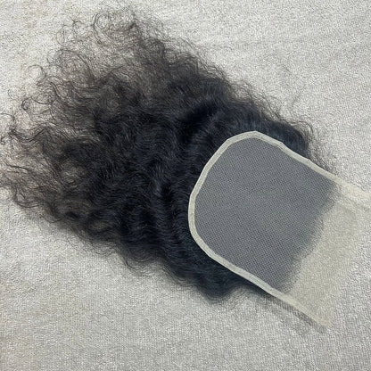 Transparent Lace Closure Curly 5x5