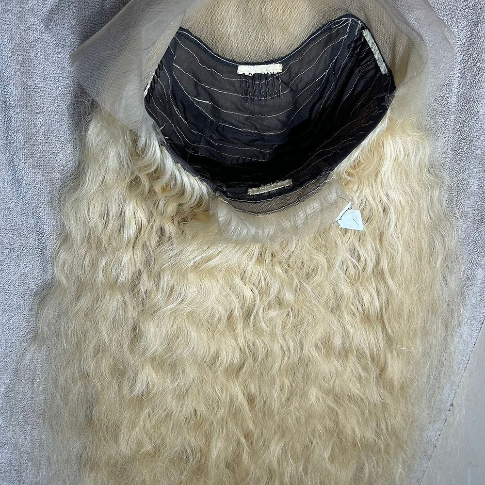 Transparent Lace Frontal Blonde Curly Wig