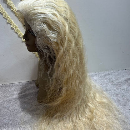 Transparent Lace Frontal Blonde Curly Wig