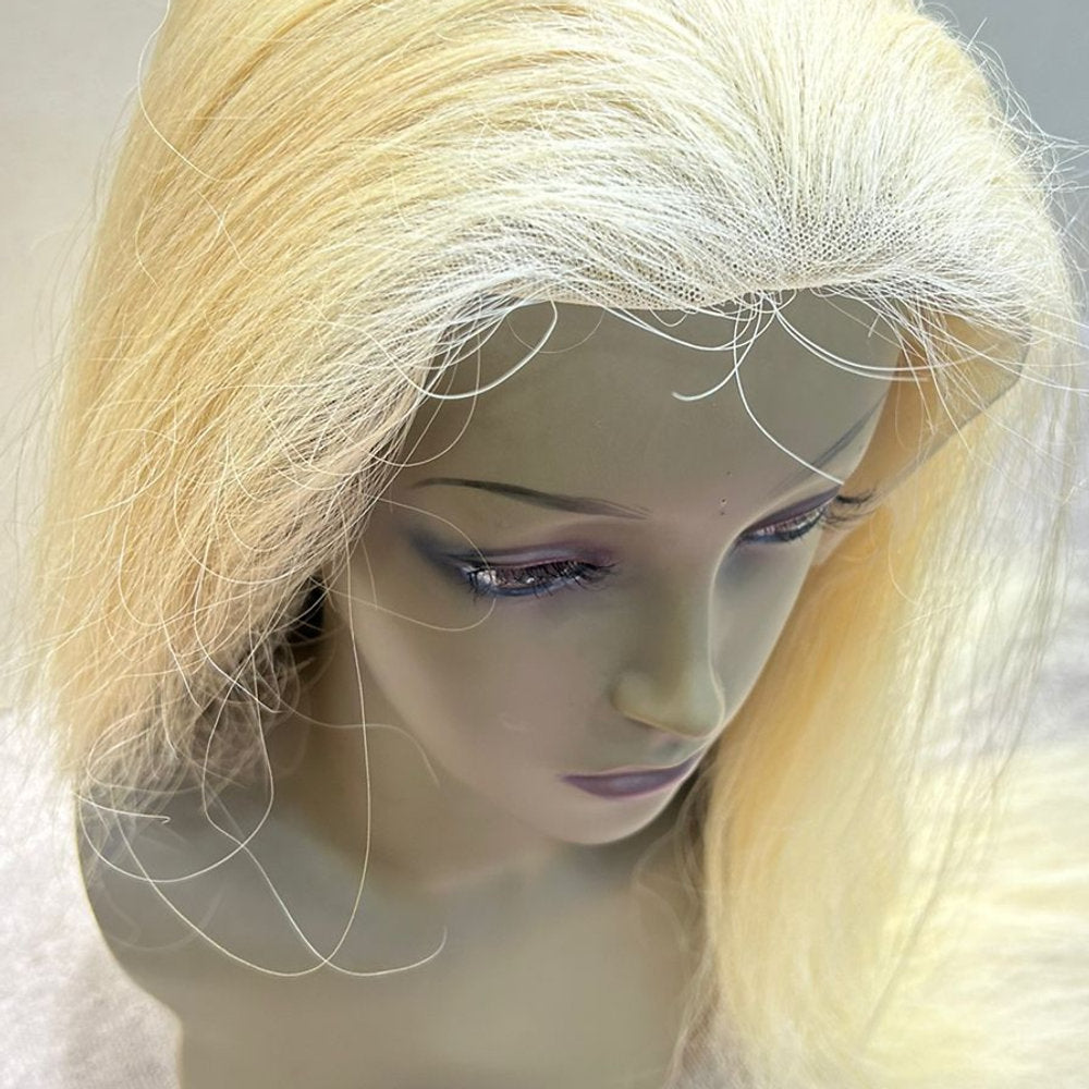 Transparent Lace Frontal Blonde Straight Wig