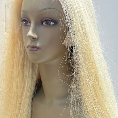 Transparent Lace Frontal Blonde Straight Wig