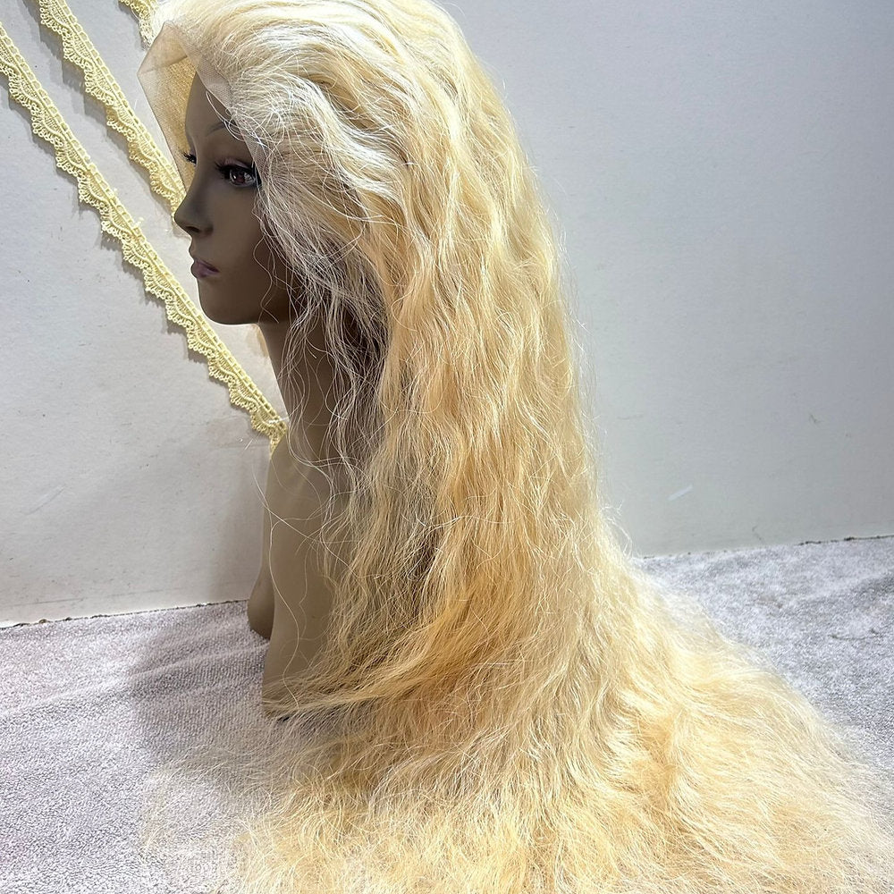 Transparent Lace Frontal Blonde Wavy Wig