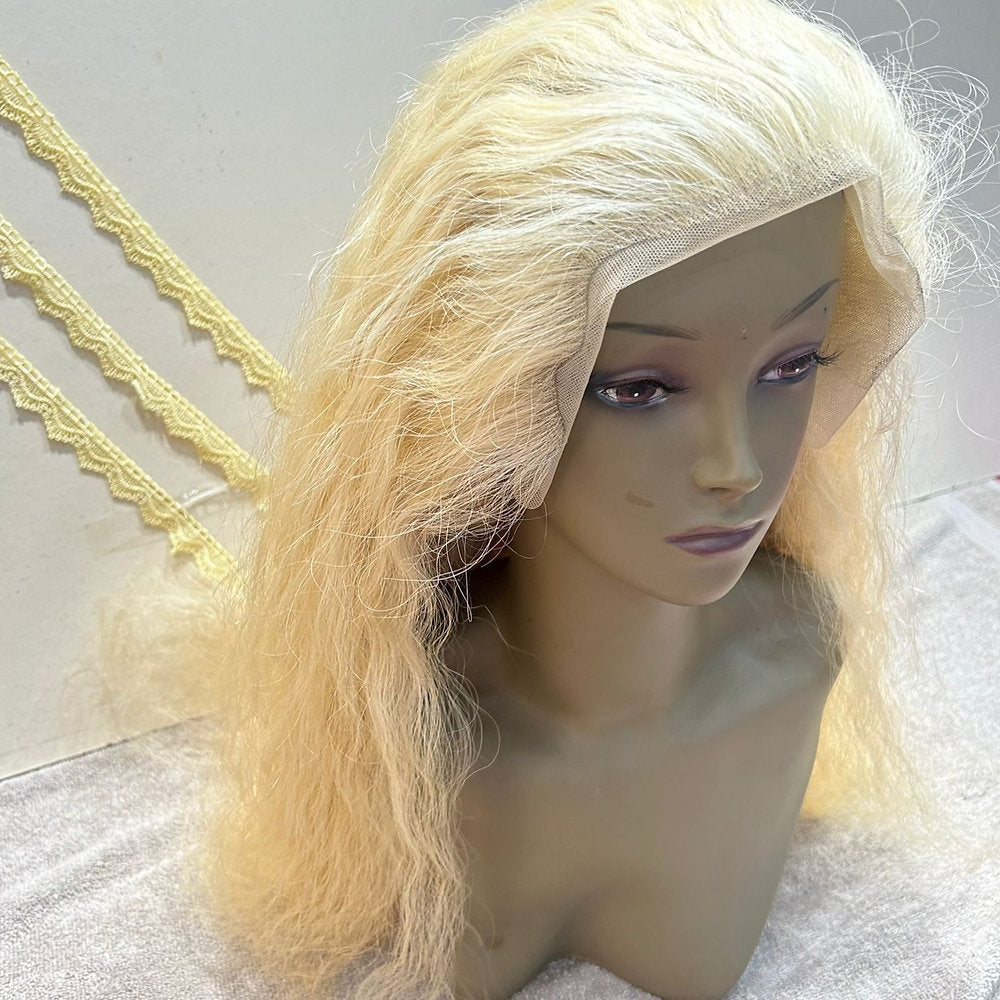 Transparent Lace Frontal Blonde Wavy Wig