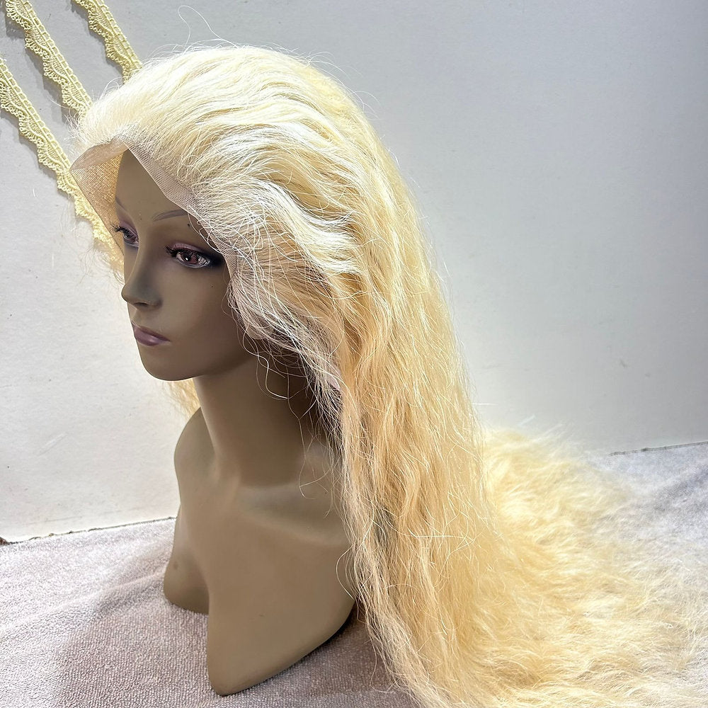 Transparent Lace Frontal Blonde Wavy Wig