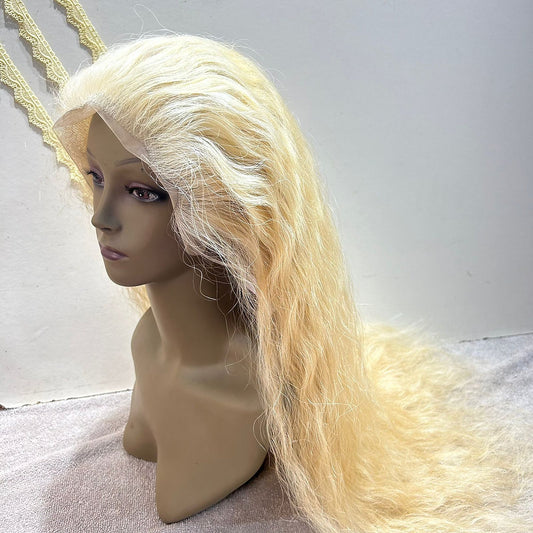 Transparent Lace Frontal Blonde Wavy Wig