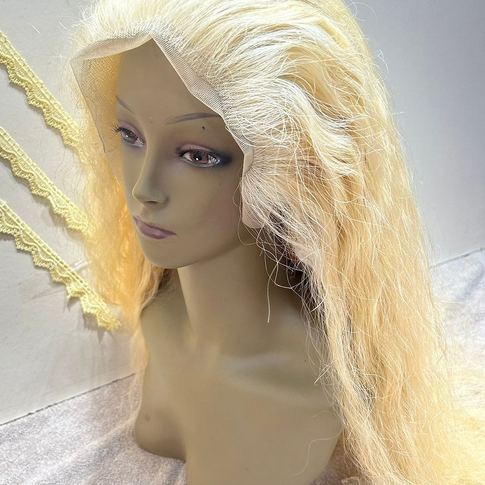 Transparent Lace Frontal Blonde Wavy Wig