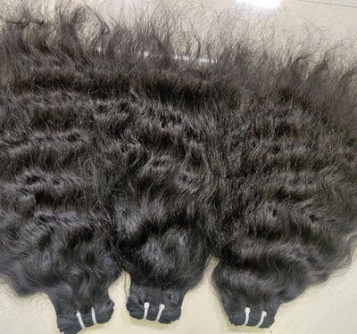 Raw coarse curly hair extensions