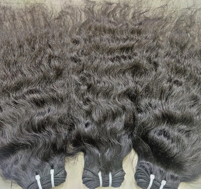 Raw coarse curly hair extensions